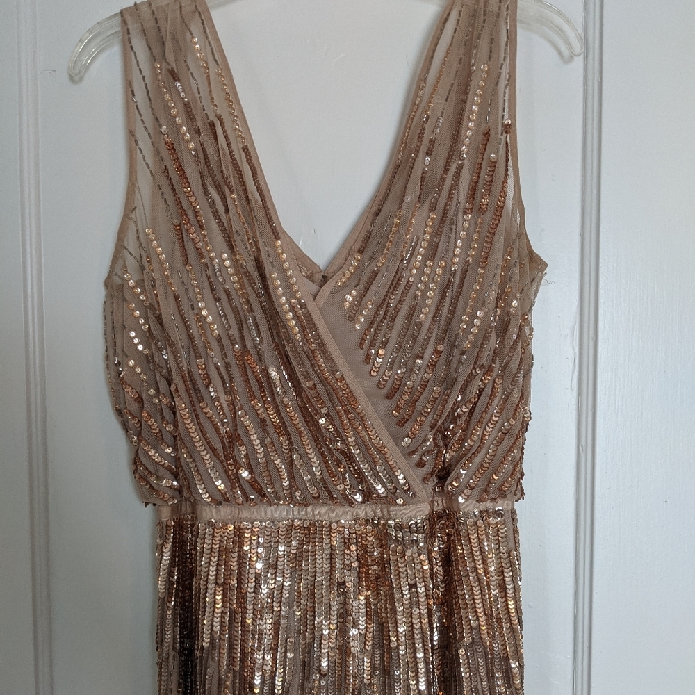Adrianna Papell Champagne Dress